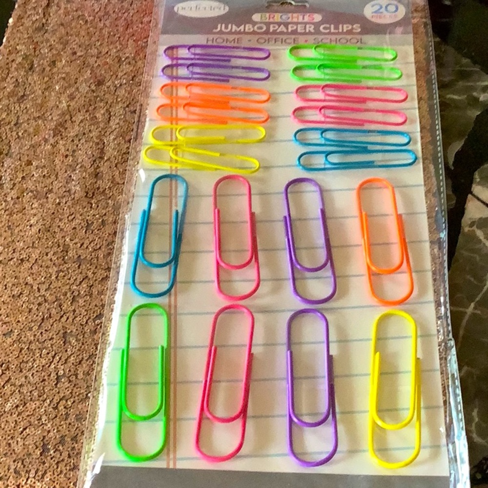 Jumbo paper clips.